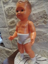 Poupon Ancien Français 1900 – 55 Cm, En Rodoid, Garçon, Rare, état D'occasion