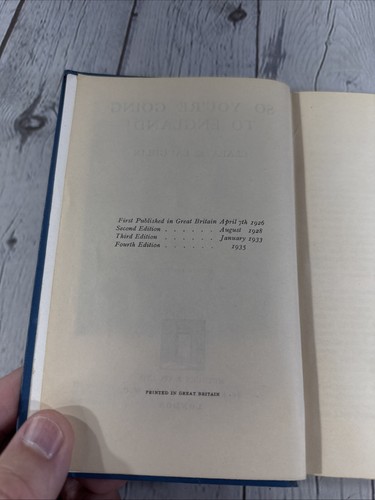 SO YOU'RE GOING TO ENGLAND By Clara E. Laughlin 4th Edition 1935 Hardcover VGC! - Picture 6 of 13