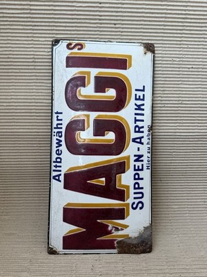 Altes Emailleschild MAGGI um 1915