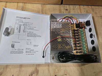 Ares Vision 9 Channel/Port 9 AMPS, 12V DC Power Supply Box, Individually Fus...