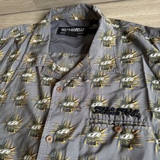 Y2K Vintage Pelle Pelle Marc Buchanan All Over Logo Button Up Shirt Men's 3XL