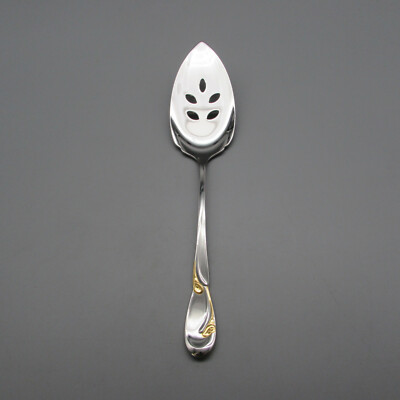 Oneida Stainless Flatware - GOLDEN CALLA LILY -  Dessert Server DELUXE