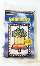 The Beadery Holly Bell Stained Glass Look Beaded Banner Kit 10" X 14 3/4" 5305