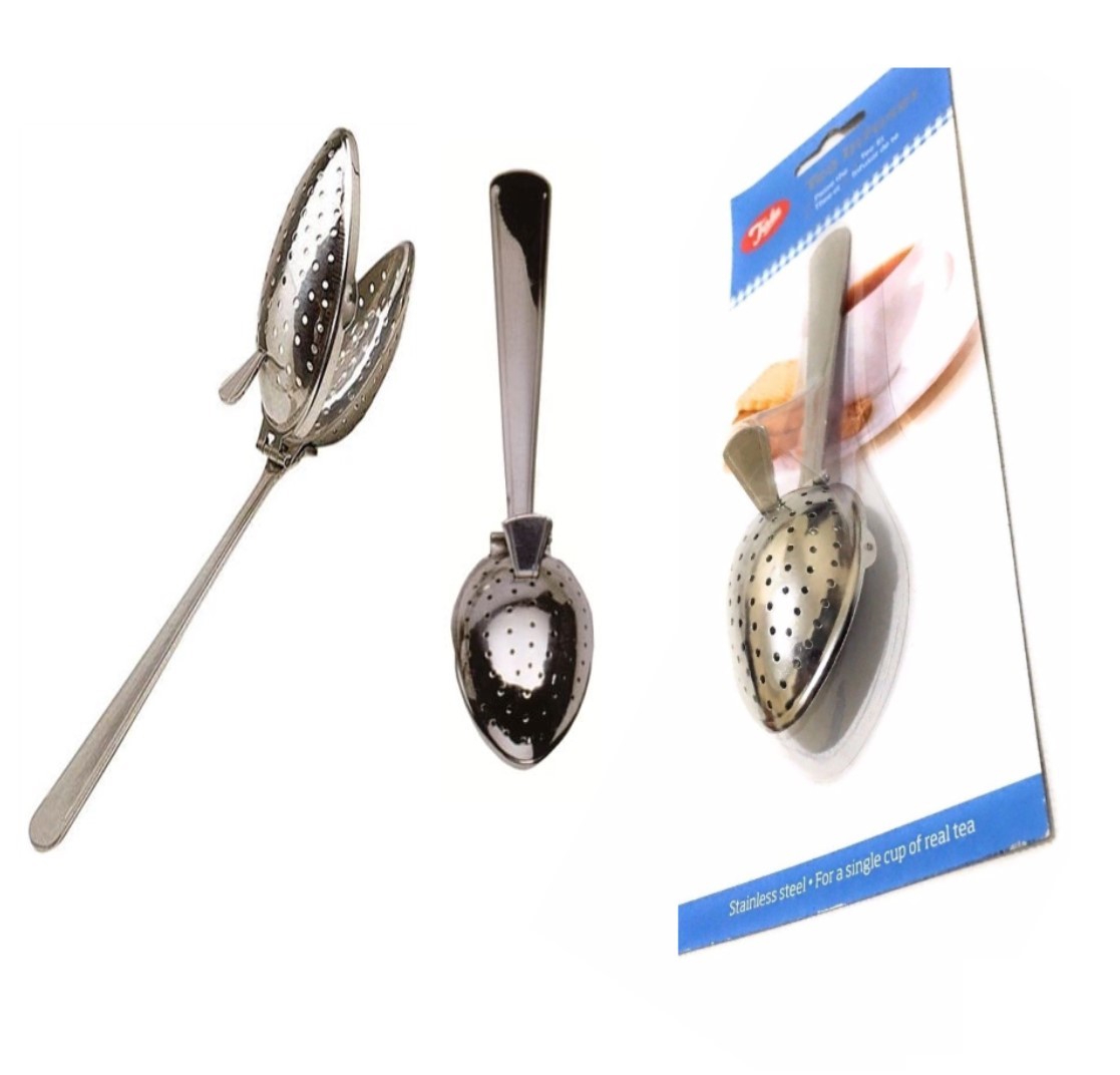2x Stainless Steel Infuser Tea Strainer Tea Spoon Ball and Tea Bag