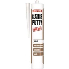 EVO-STIK 30614367 Glaziers Putty, Gun-Grade Acrylic Glazing Putty, Colour: Natu