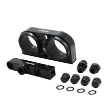 Billet Twin Dual Bosch 044 380lph AEM Fuel Pump Outlet Manifold Mounting Bracket