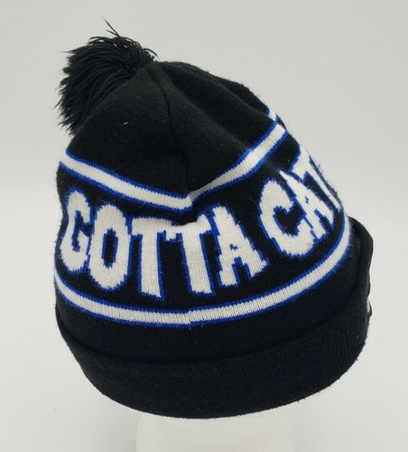 Pokemon 2016 Adult Size Black Beanie W/ Pom Winter Hat One Size Fits Most - Picture 2 of 6