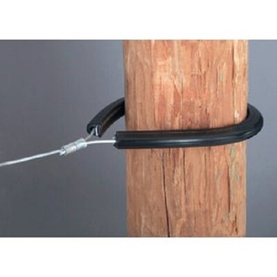 10-10pk Dare Wrap Around Black Polyethylene/Steel Insert Electric Fenc Insulator