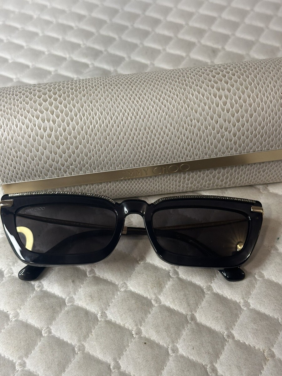 JIMMY CHOO VELA/G/S 0EIB K1 Grey Gold Glitter/Gold Mirror 55  display picture 3