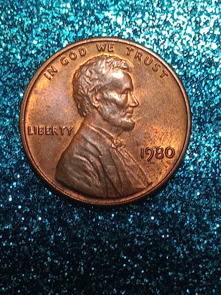 1980 Lincoln Penny No Mint Mark RARE errors 3.10 weight DBL