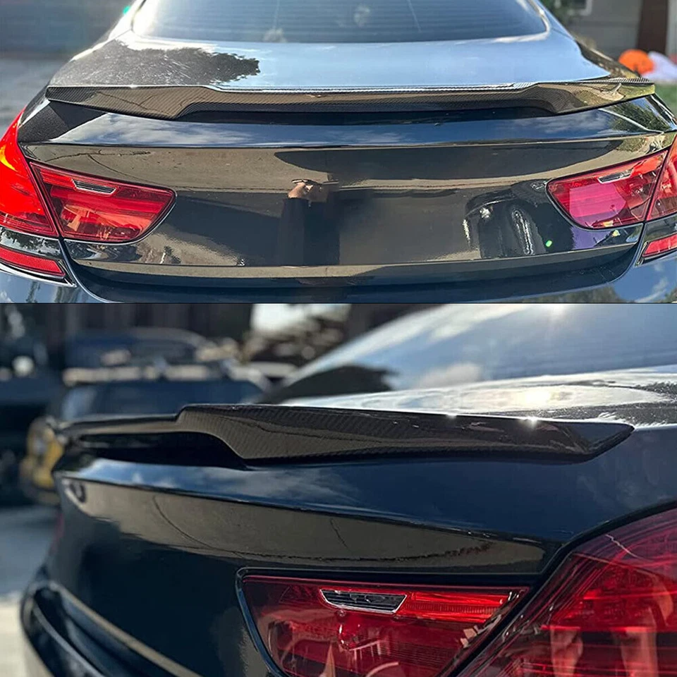 FOR 2012-2018 BMW F13 F06 640i 650i M6 M4 STYLE CARBON FIBER LOOK SPOILER WING Foto 4 de 4