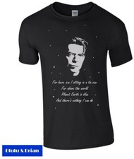 Space Oddity David Bowie homage T-shirt retro music song planet Earth Unisex