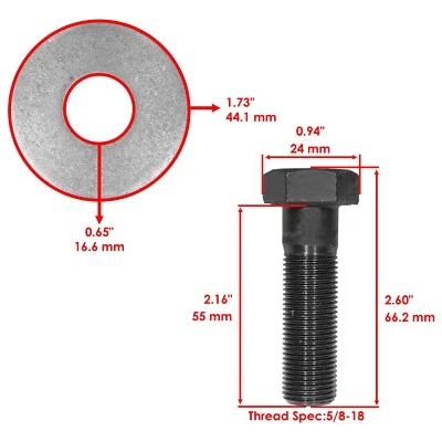 Caltric 514060 1251736 51-4060 125-1736 Blade Screw for Toro