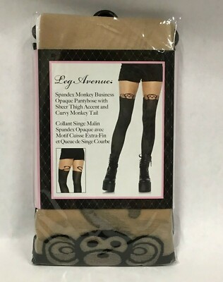 Spandex Monkey Face & Tail Tight Accent Emo Leg Avenue Costume Cosplay Halloween