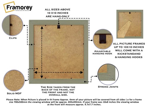 Sqaure Size Picture Frames Oslo Range With or Without White Mount - Picture 47 of 79