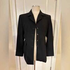 Harve Bernard Black Pinstripe Blazer 10