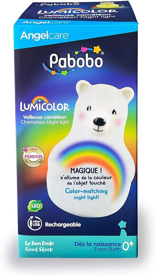 Veilleuse bébé Pabobo Lumicolour pour rassurer les enfants qui ont peur du noir
