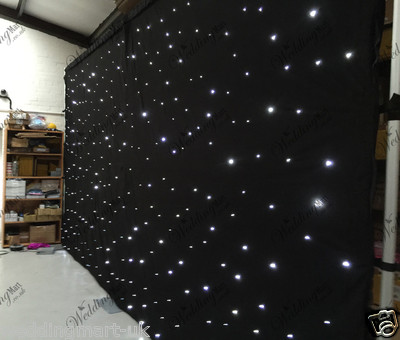 6mx3m Schwarz LED Sternenlicht Hochzeit Hintergrund Vorhang zu verkaufen (6mx3m)
