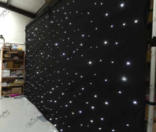 6mx3m Black LED Starlight Wedding Backdrop Curtain for Sale (6mx3m) - Afbeelding 1 van 4