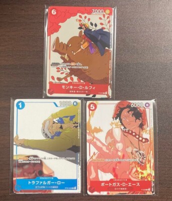 One Piece Card Matching Battle Promo Luffy Ace Law Complete Set