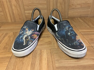 RARE? VANS Star Wars A New Hope Slip On Shoes Sz 5 Men display picture 2