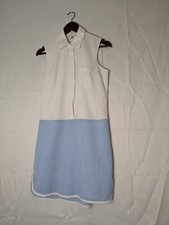 Altuzarra For Target Blue White Striped Shirt Dress size XS Chiffon Button A131