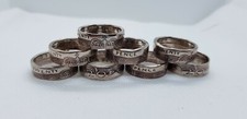 Double sided 20 Pence forged into a Coin Ring SIZE J to S