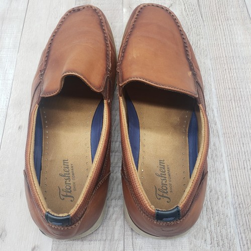 Florsheim Herren Atlantic Slipper Schuhe Braun Leder Mokassinnaht Größe 13M 13316-221 - Bild 16 von 17