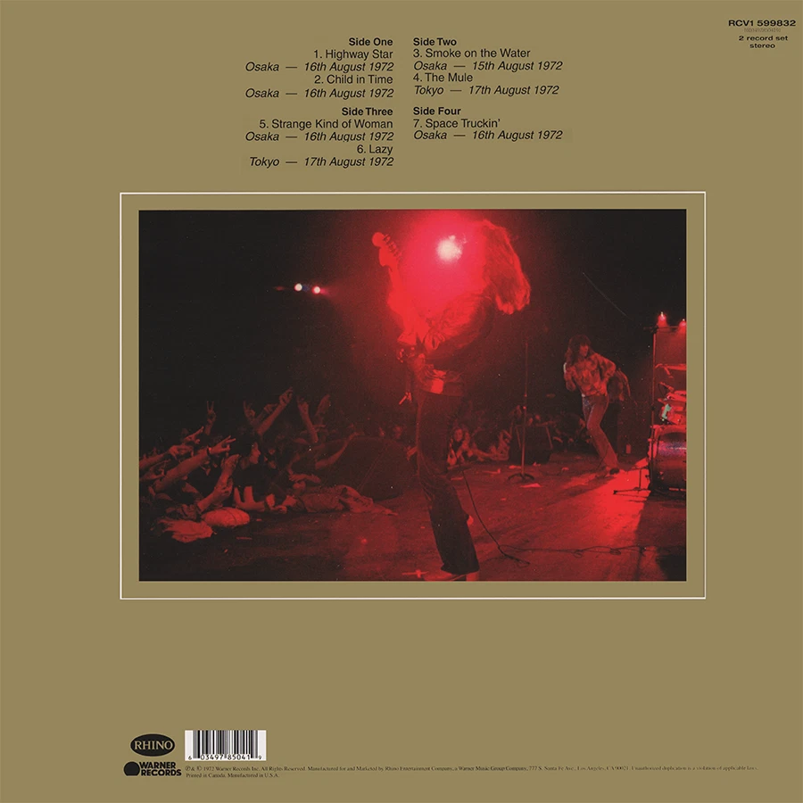 Deep Purple ~ Made In Japan (1972) 12" PURPLE 2x VINYL RECORD LP 2019 •• NEW •• - Image 3 of 3