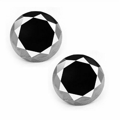 4.00 TCW COPPIA DIAMANTI SCIOLTI NATURALI NERO TAGLIO BRILLANTE COPPIA... - Imagen 4 de 4
