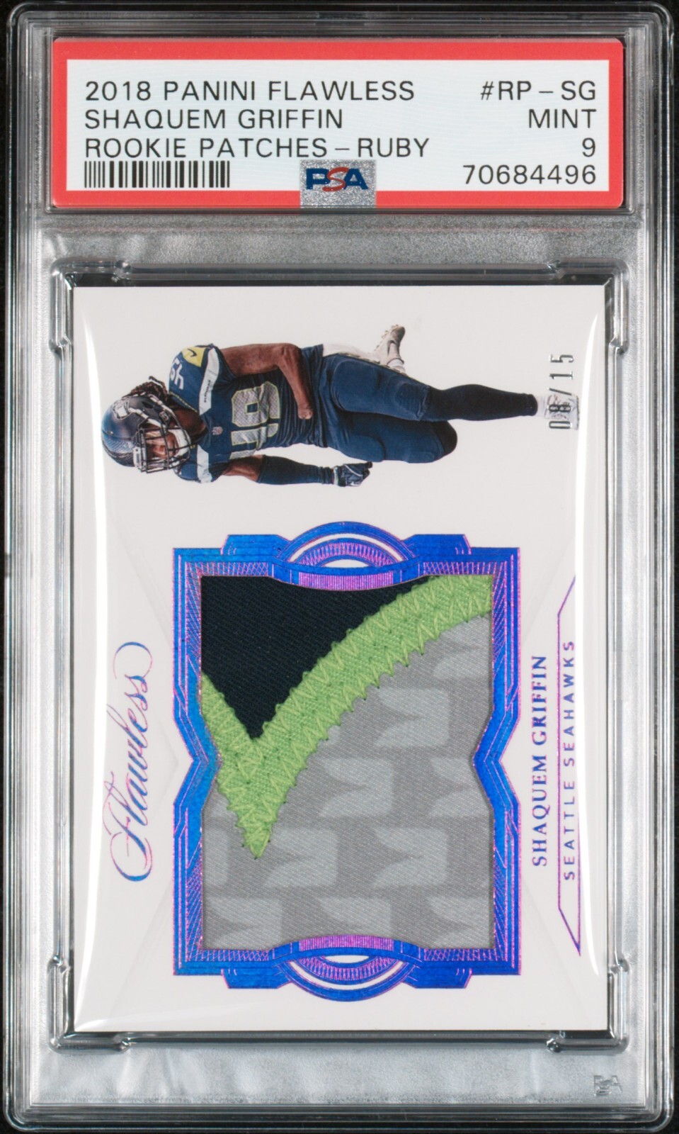 Shaquem Griffin Panini Flawless Rookie Patches #RPSG Ruby