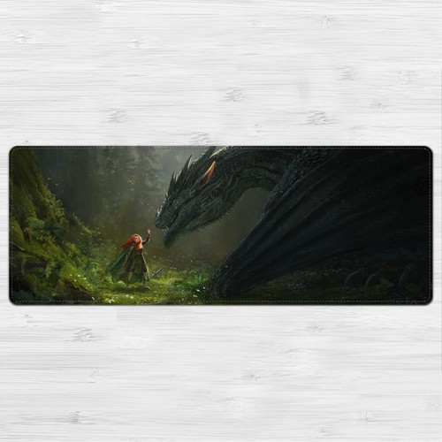 Dragon Pattern Mouse Pad XXL Laptop Mat Large Size Mousepad 80x30cm Keyboard Mat - Afbeelding 14 van 14