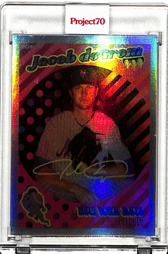 2021 TOPPS PROJECT 70 #692- JACOB DEGROM BY CLAW MONEY -  RAINBOW FOIL 59/70