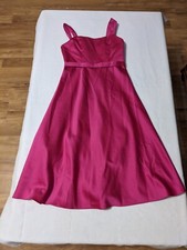 David’s Bridal Tea Length Wide Strap Tank Dress w/ Tie Back JB4628 Juniors Sz 12