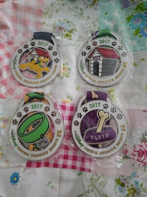 RunDisney Race Medals Set Virtual Running Shorts Series Pluto 2017