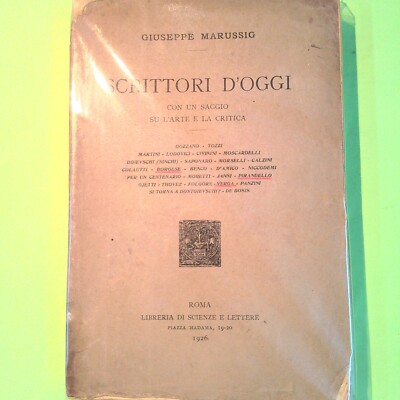 HEUTE SCHRIFTSTELLER MARUSSIG BIBLIOTHEK FÜR WISSENSCHAFT UND BRIEFE 1926
