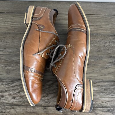 STEVE MADDEN Mens 11 Kimmel Cap Toe Oxford Brown Lace Up Low  display picture 3
