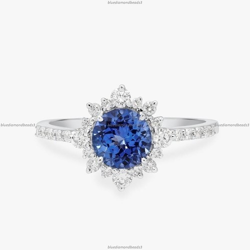 December Birthstone Band Fine Birthday Ring 14k Gold Tanzanite Diamond Gemstone