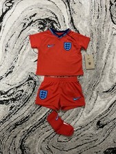 England Away Full Football Kit BNWT Size 6-9 Months Old DN0900-600