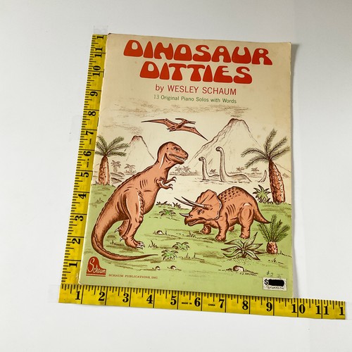 Dinosaur Ditties 13 Piano Solos Wesley Schaum 1973 Music Book Beginner Kids - Picture 7 of 12