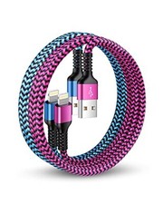 2 Pack 3 Foot Nylon Braided Charging Cord Charger for Iphone X 8 7 6S