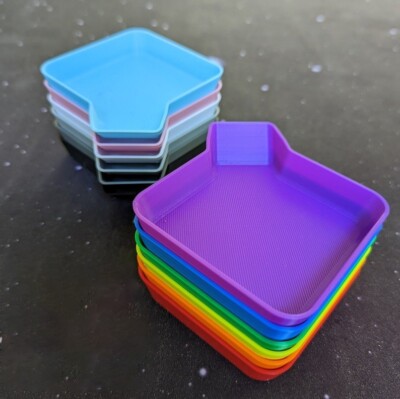 12x Stackable Board Game Token Holder & Piece Organizer Tray