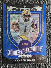 🔥JA'MARR CHASE 2021 PRIZM DP CRUSADE BLUE WAVE REFRACTOR ROOKIE CARD /199!🔥LSU