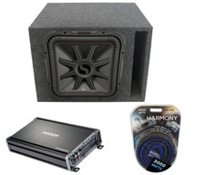 Kicker 45L7R154 Square 15" 1800W Dual 4 Ohm Vented Sub Box CX1200.1 Amp Pack