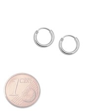 Creolen Creole 925 echt sterling Silber Ohrringe silbern 8 12 16 20 25 40 75 mm