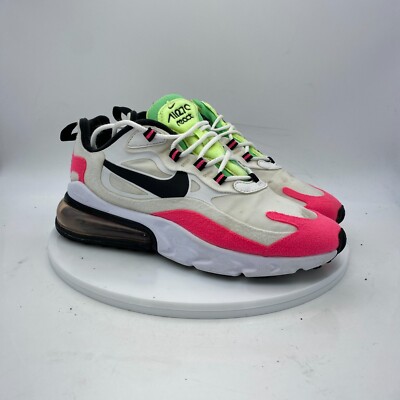 Nike Air Max 270 React White Black Hyper Pink Women Shoes CJ0619-101 Size 7.5