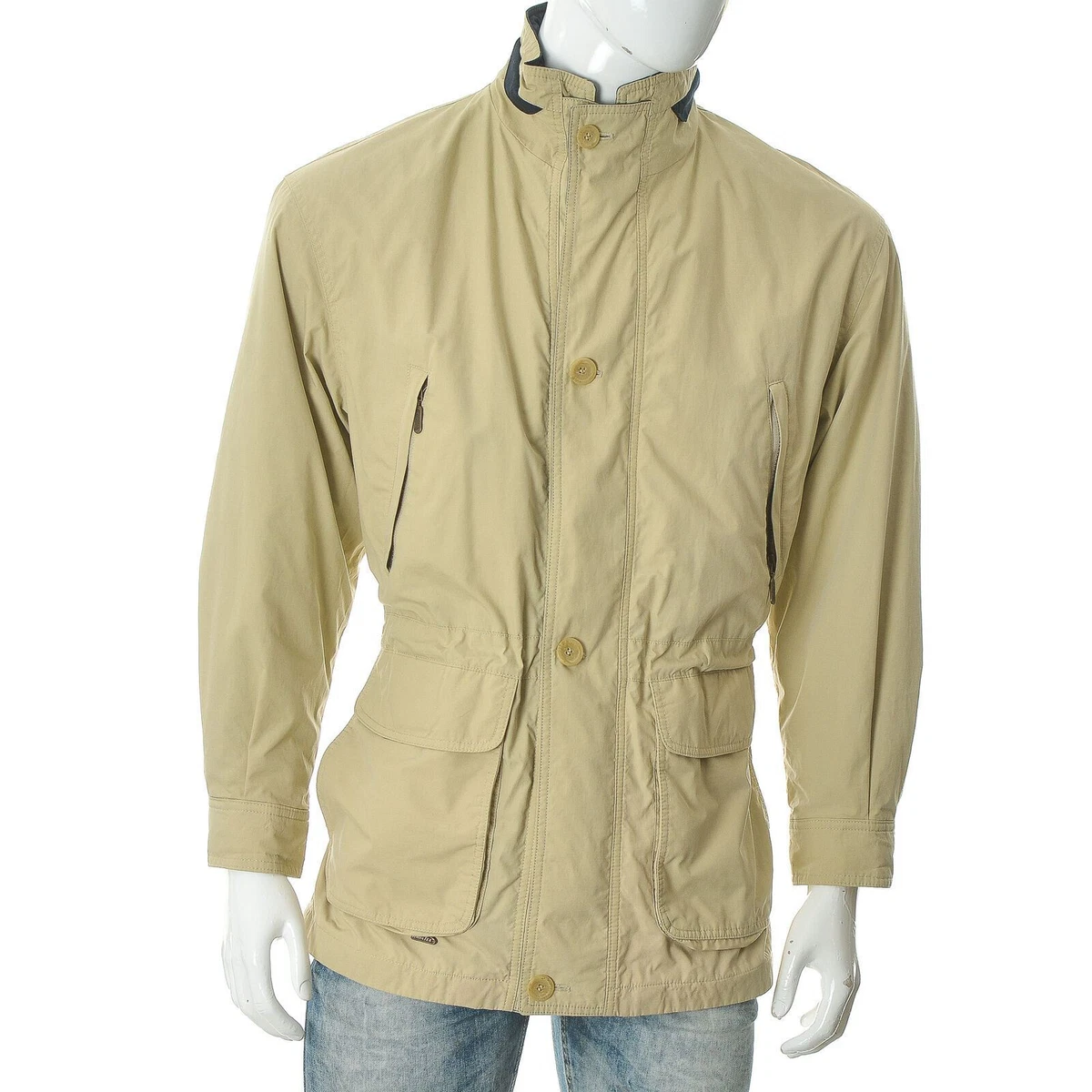 Westbury SYMPATEX Men s Parka Jacket Two Pocket Beige Cotton Blend