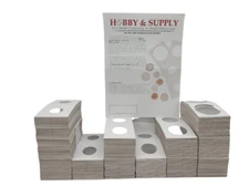 600 Assorted Penny Quarter Dollar 2x2 in Cardboard Coin Flip Mylar Holder 6 Size