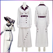 Titanic Rose Cosplay Costume Purple Stripes Rose Dewitt Bukater Boarding Suit