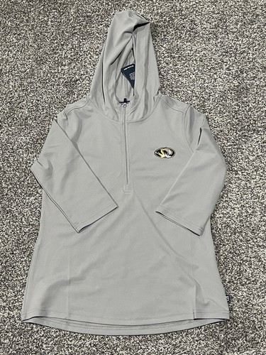 Missouri Tigers Cutter & Buck Womens Small Half-Zip 3/4 Sleeve Hoodie Pullover